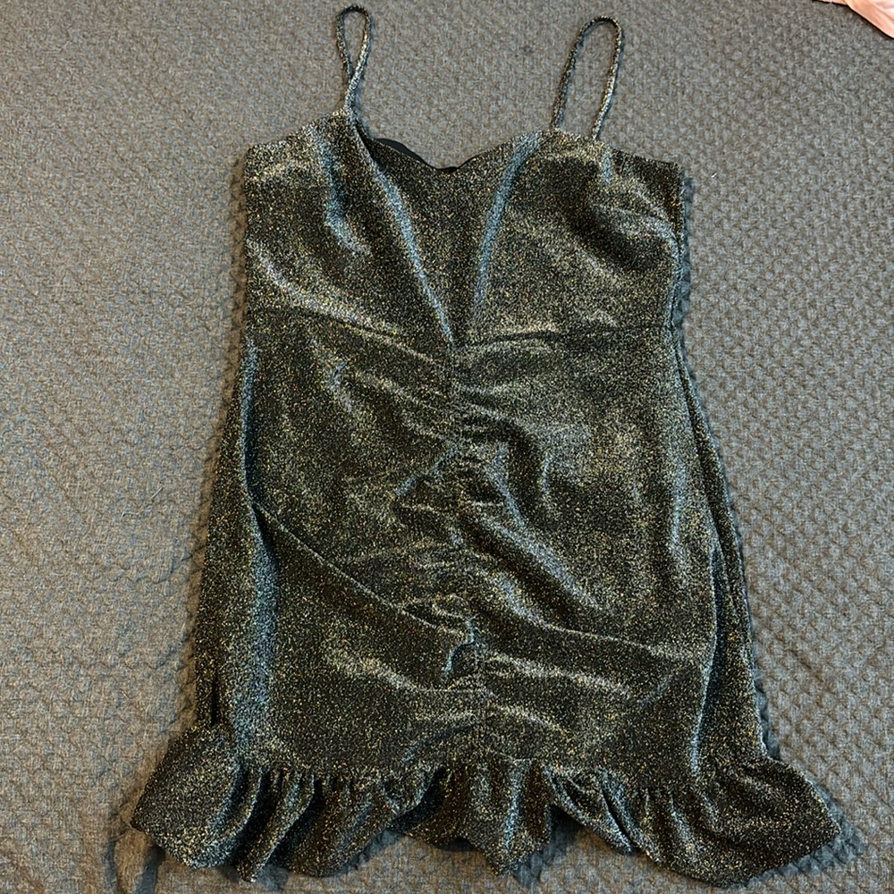 Topshop Black Sparkly Dress